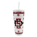 25oz Hydrapeak Tumbler Repeating SD Interlocks and Full School